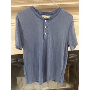 Denim & Supply Ralph Lauren Henley T-Shirt Men’s L Blue SS Vintage Wash